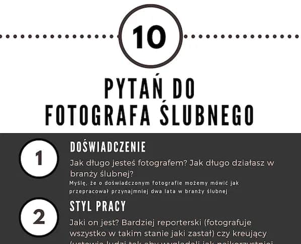 Jakie pytania zadać fotografowi ślubnemu, aby uniknąć rozczarowania